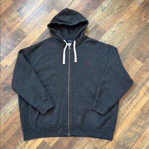 Polo Ralph Lauren Men’s Full Zip Fleece Hoodie Charcoal 3XB